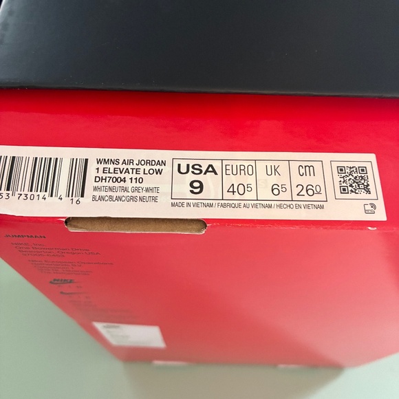 New in Box Nike Air Jordan 1 Elevate Low sneaker platform size 9 white grey gray - Picture 6 of 16
